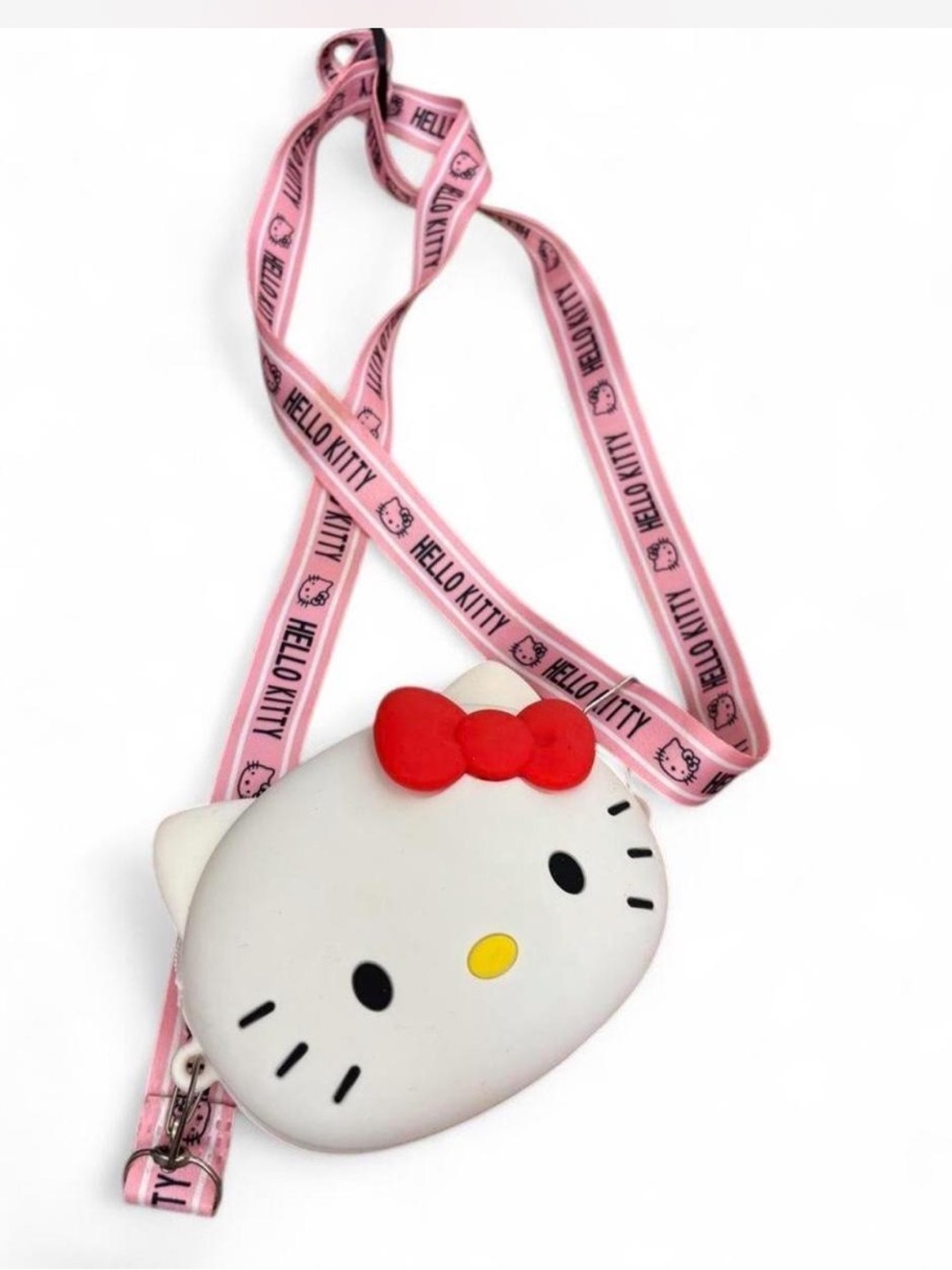 Hello Kitty White and Red Coin Bag with Pink Strap